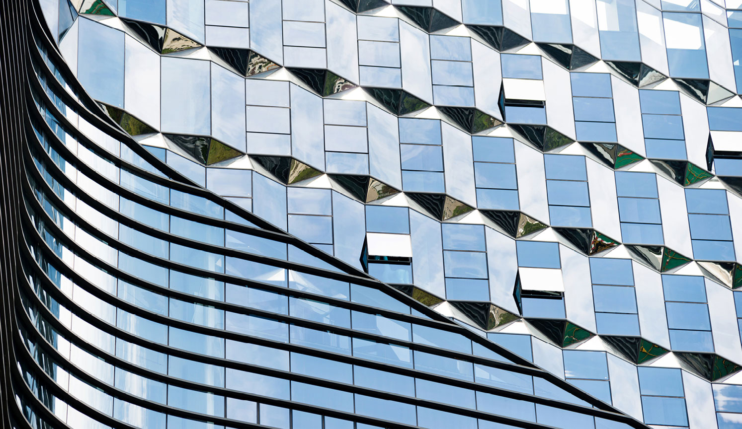 abstract close up of commercial architecture